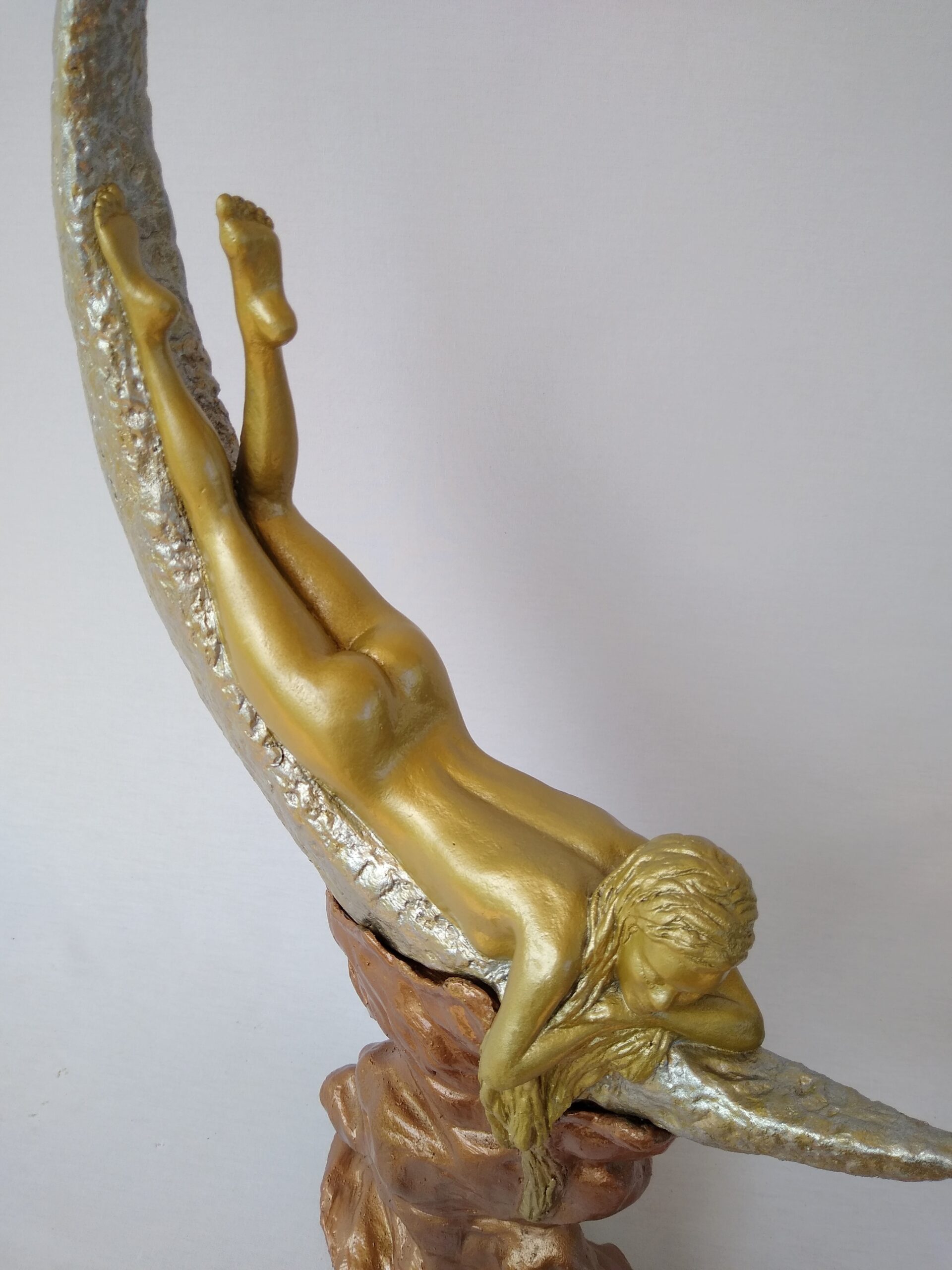 WOMAN ON THE MOON - bronze