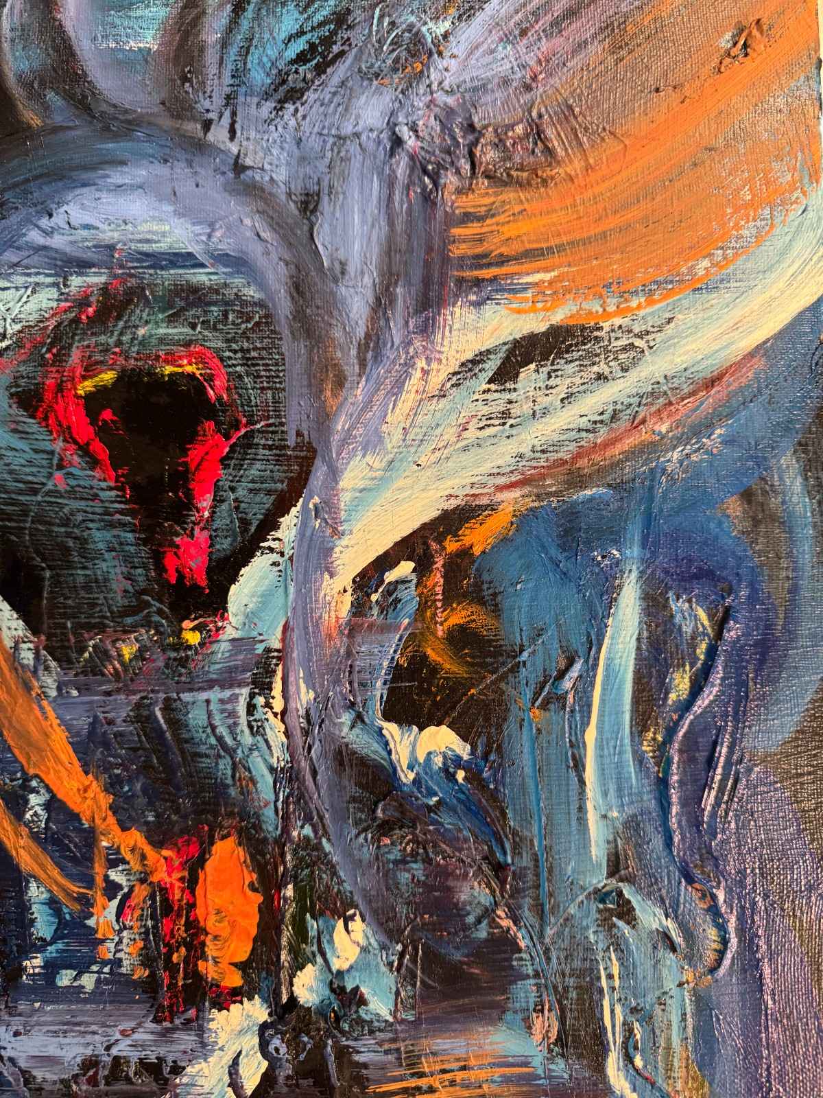 Abstract # 1009 - 18 W x 24 H x 1 D inches, oil and acrylic on canvas