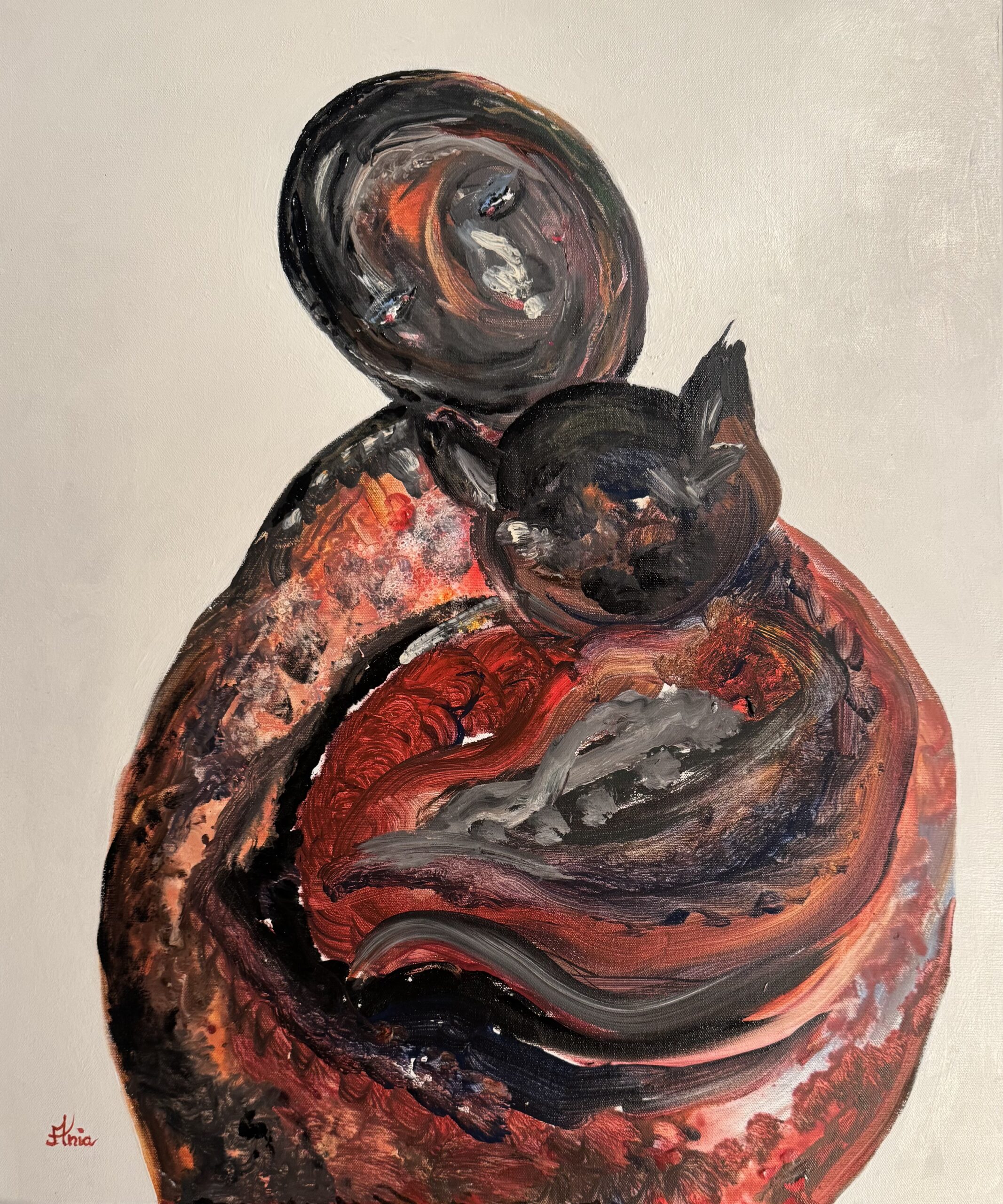 Painting: “ He Found Me “, 24 W x 30H x 2D inches, 2025